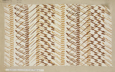 Printed dress fabric sample ‘Knife & Chip’, Enid Marx for Dunbar Hay Ltd., 1930s