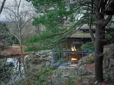 Installation view of "Formafantasma at Manitoga's Dragon Rock: Designing Nature" at Manitoga / The Russel Wright Design Center. Photo by Michael Biondo. Courtesy of Manitoga / Michael Biondo Photography.