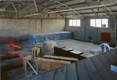 Pre-renovation of south room. Photo 1974.