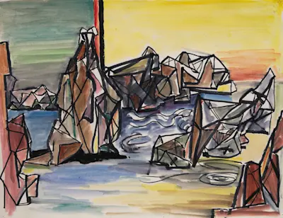 Sea Ranch, 1980 Ink and watercolor on paper