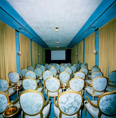 Family Theater Room. Photo courtesy of John F. Kennedy Presidential Library and Museum.
