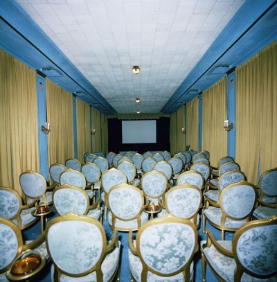 Family Theater Room. Photo courtesy of John F. Kennedy Presidential Library and Museum.