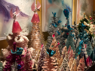 Lisa Eisner decorations. Trees