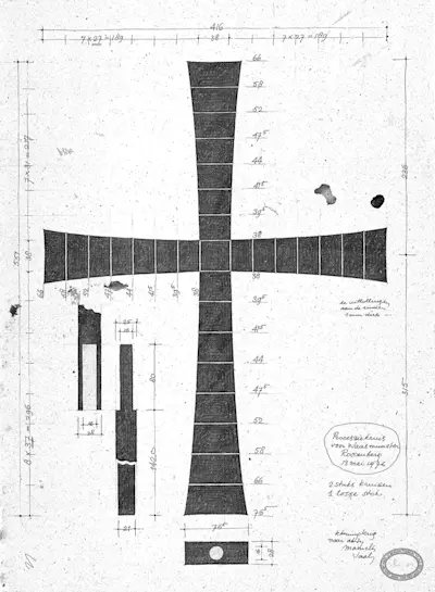 Cross, Drawing, Van der Laan Archives