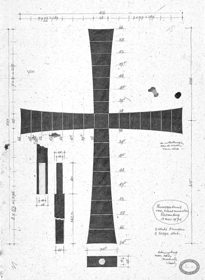 Cross, Drawing, Van der Laan Archives