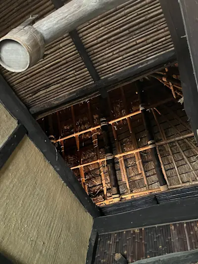 Interior view of minka roof