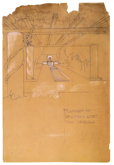Fountain rendering. Courtesy of Gibbs Smith Books
