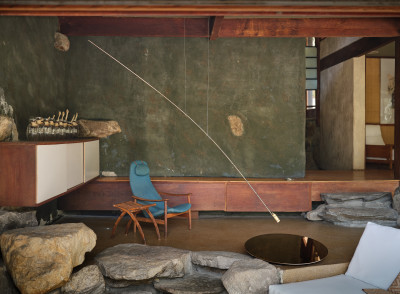 Installation view of "Formafantasma at Manitoga's Dragon Rock: Designing Nature" at Manitoga / The Russel Wright Design Center. Photo by Michael Biondo. Courtesy of Manitoga / Michael Biondo Photography.