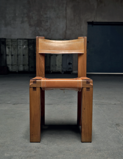 S11X chair, elm and leather, c.. 1966