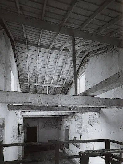Roof and supporting beams of Mission San Diego de Alcala. Courtesy of Gibbs Smith Books