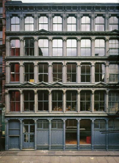 101 Spring Street. Facade from Mercer Street. Photo ca. 1970.