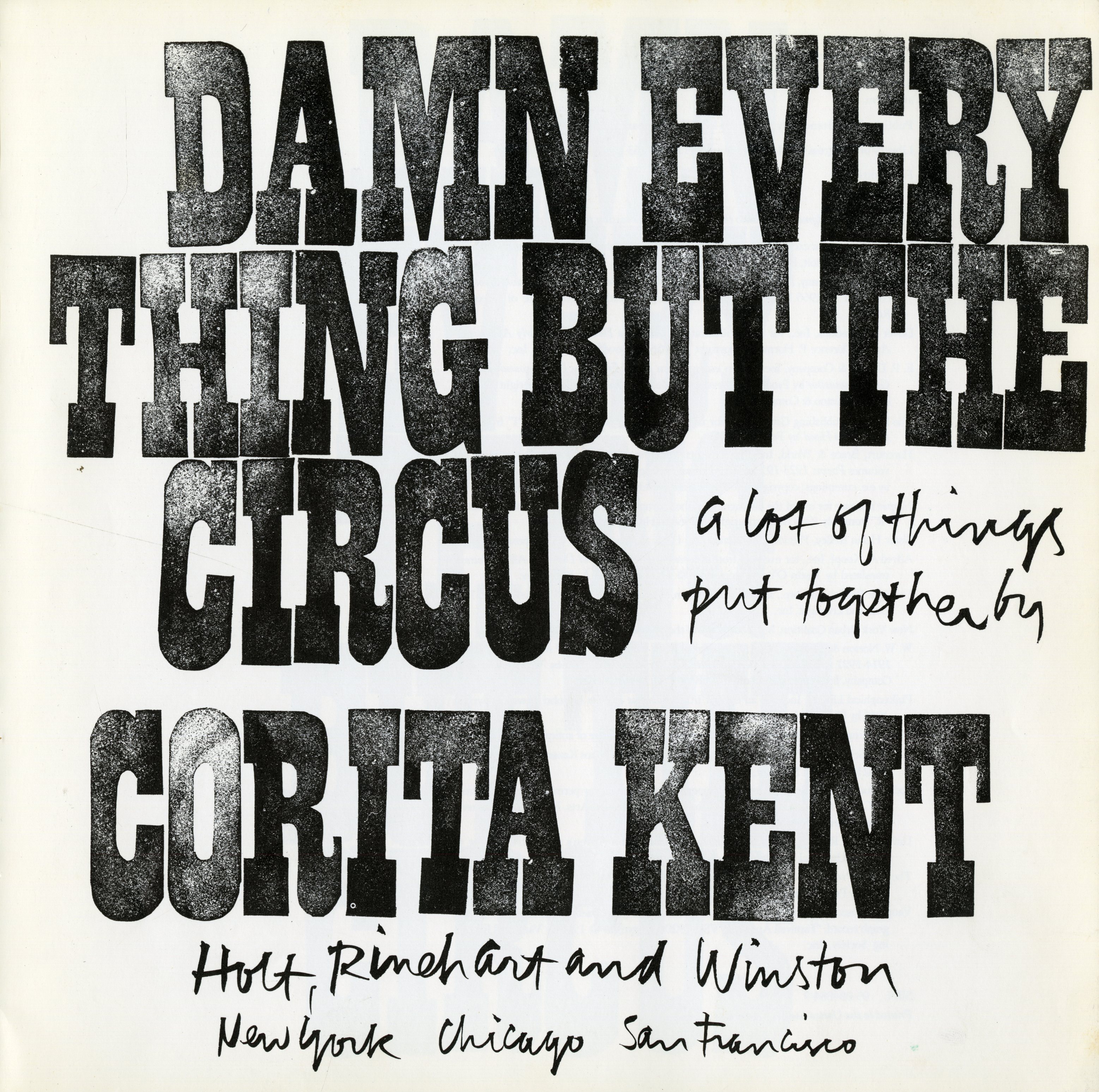 From the Library: Damn Everything But The Circus