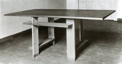 Josef Albers, Conference table in the anteroom to Walter Gropius's office, Bauhaus Weimar, 1923