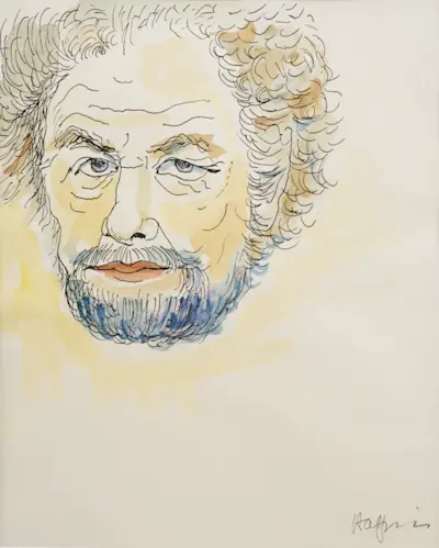 Self Portrait, 1985 Watercolor and pen on paper 