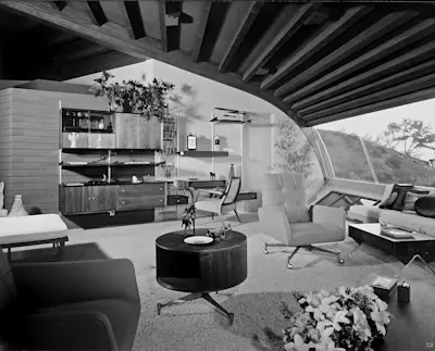 6 A - Lautner Chemosphere House Interior