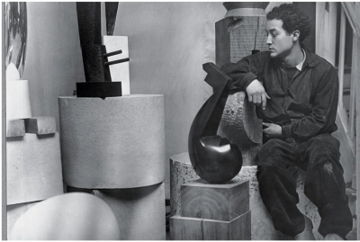 Japanese-American sculptor Isamu Noguchi, who apprenticed for Brancusi at Ronsin), 1927 (copyright Archives of the Isamu Noguchi Foundation and Garden Museum)