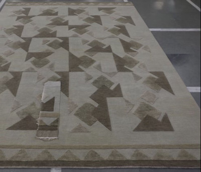 Arrow rug in development by Christopher Farr