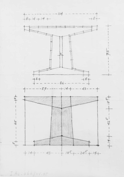 Table, Drawing, Van der Laan Archives