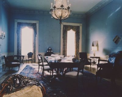 Treaty Room During Restoration. Photo courtesy of John F. Kennedy Presidential Library and Museum.