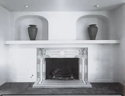 Living room at Chauncy Clarke House in Santa Fe Springs. Courtesy of Gibbs Smith Books