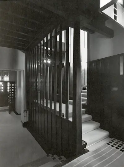 Hall, staircase to first floor