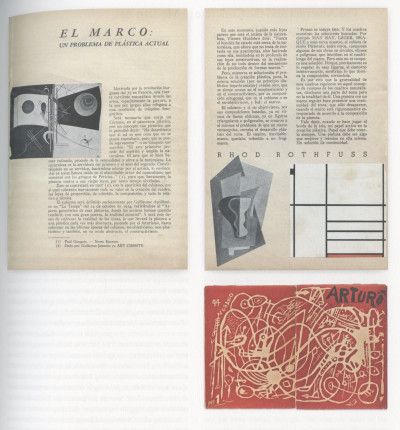 Originally published in Spanish as Rhod Rothfuss, "El marco: un problema de la plastica actual" Arturo (Buenos Aires, Summer 1944)