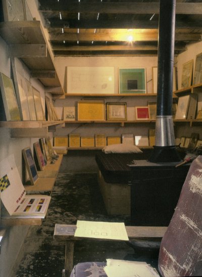 View of reading room in second library. Photo 1985.