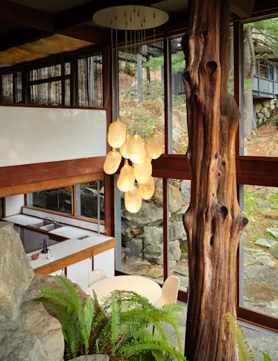 Installation view of "Formafantasma at Manitoga's Dragon Rock: Designing Nature" at Manitoga / The Russel Wright Design Center. Photo by Michael Biondo. Courtesy of Manitoga / Michael Biondo Photography.