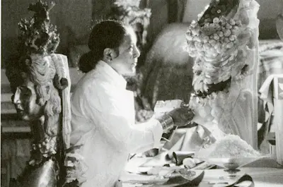 In her workshop at 24, Fauborg-Saint-Honoré, Paris, 1992