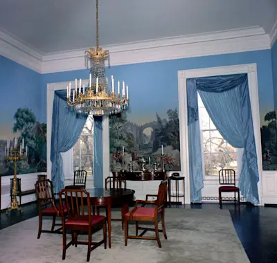 President’s Dining Room. Photo courtesy of John F. Kennedy Presidential Library and Museum.