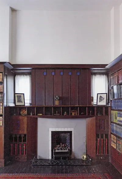 Fireplace of Library