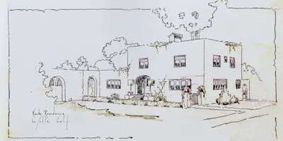 Rendering of Geroge Kautz House. Courtesy of Gibbs Smith Books