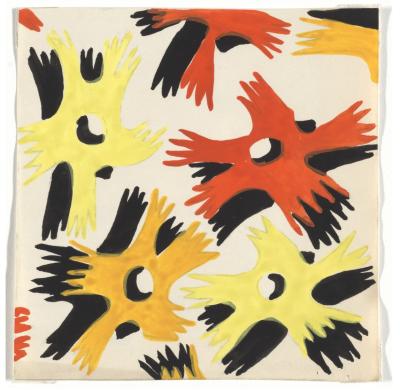 Textile designs for the 10th Milan Triennale, 1954, via MoMA