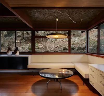 Installation view of "Formafantasma at Manitoga's Dragon Rock: Designing Nature" at Manitoga / The Russel Wright Design Center. Photo by Michael Biondo. Courtesy of Manitoga / Michael Biondo Photography.