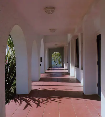 Arcade at Oceanside City Hall. Courtesy of Gibbs Smith Books
