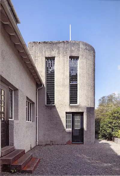 Courtyard on north. View of staircase