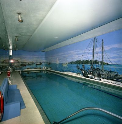 Renovated Swimming Pool. Photo courtesy of John F. Kennedy Presidential Library and Museum.