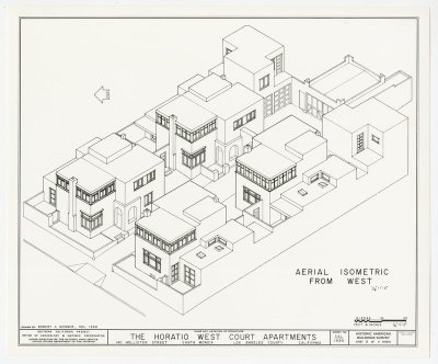 Horatio West Court Apartments in Santa Monica. Courtesy of Design & Architecture Museum at the University of California, Santa Barbara.