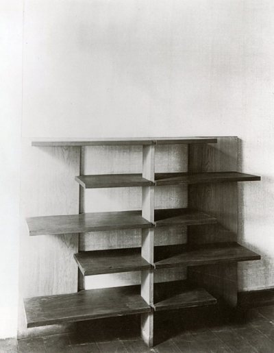 Josef Albers, Bookshelf in the anteroom to Walter Gropius's office, Bauhaus Weimar, 1923
