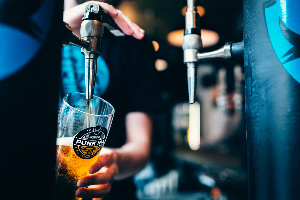 Pouring beer