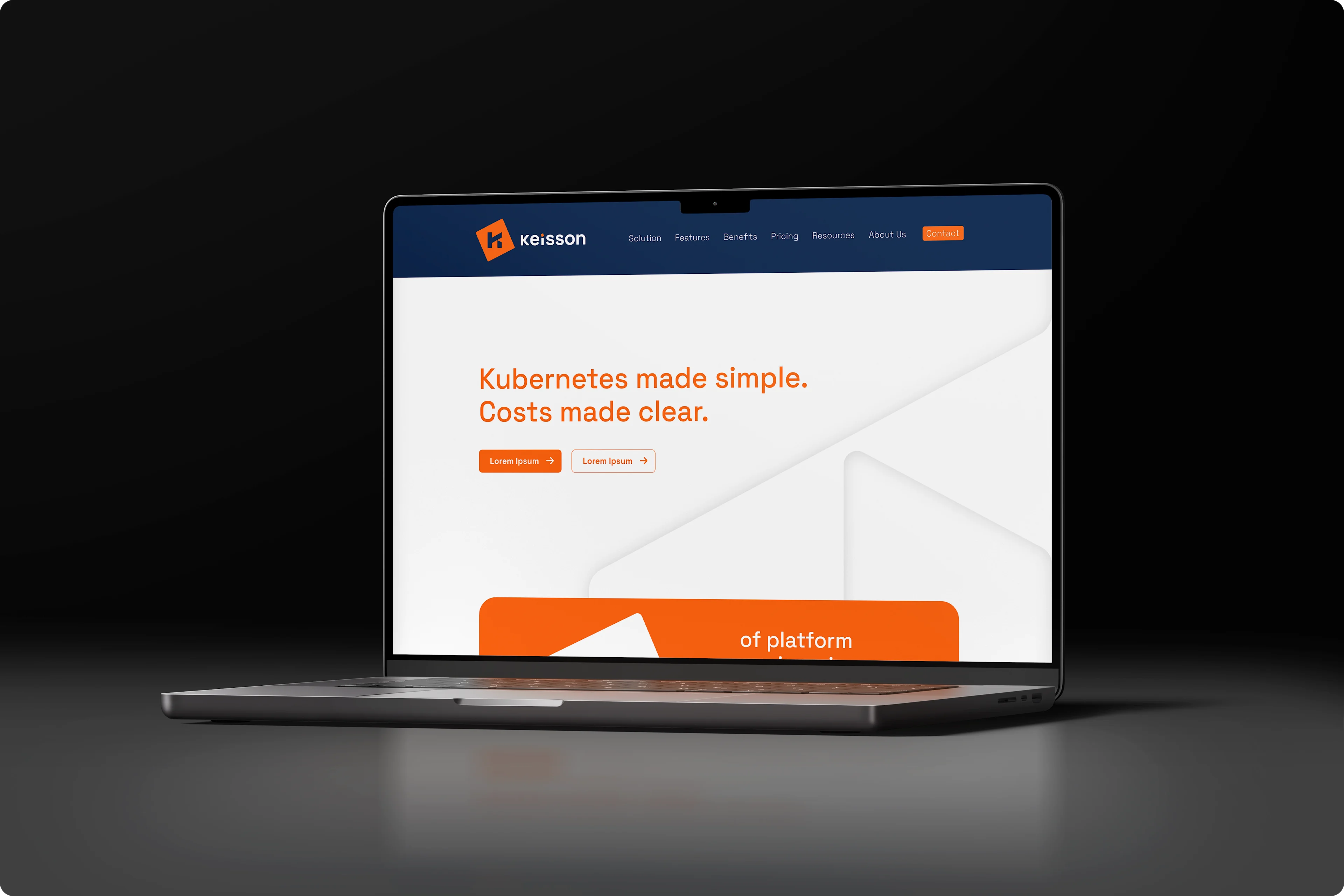 Keisson Website on a Laptop
