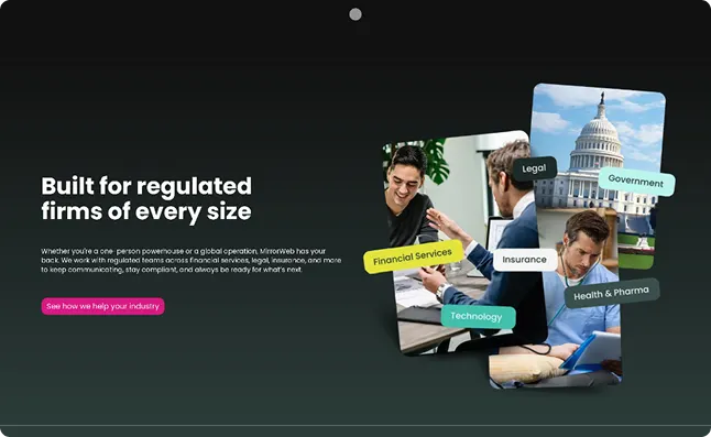 MirrorWeb Website Page CTA