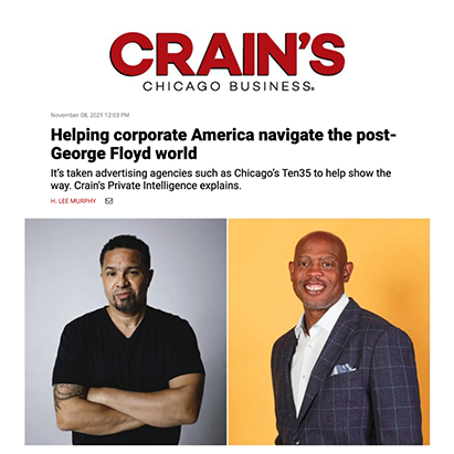 AHMAD ISLAM & SHERMAN WRIGHT FEATURED IN CRAIN'S CHICAGO BUSINESS