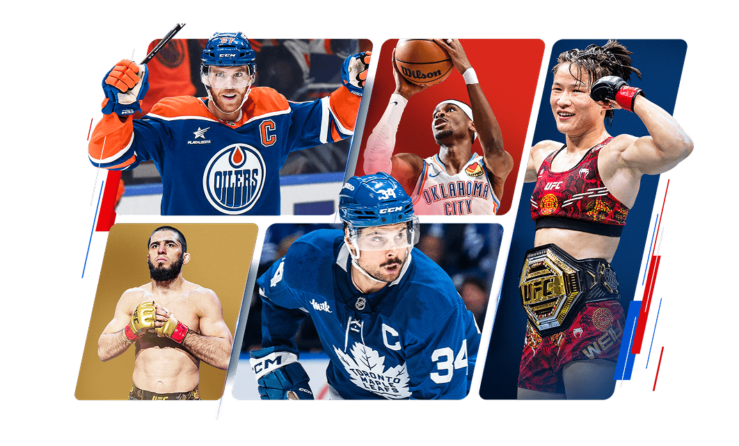 An image showing various sports players in difference disciplines.