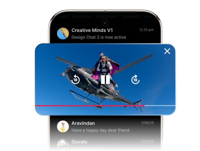 A mobile phone showing the YouTube app with text that says “Ad-free YouTube”.
