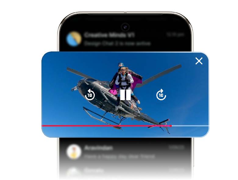 Un téléphone mobile affiche l’application YouTube avec la mention « YouTube sans publicités ».