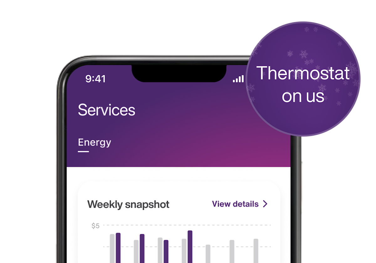 A smartphone displays the smart thermostats connected in your home through the app.