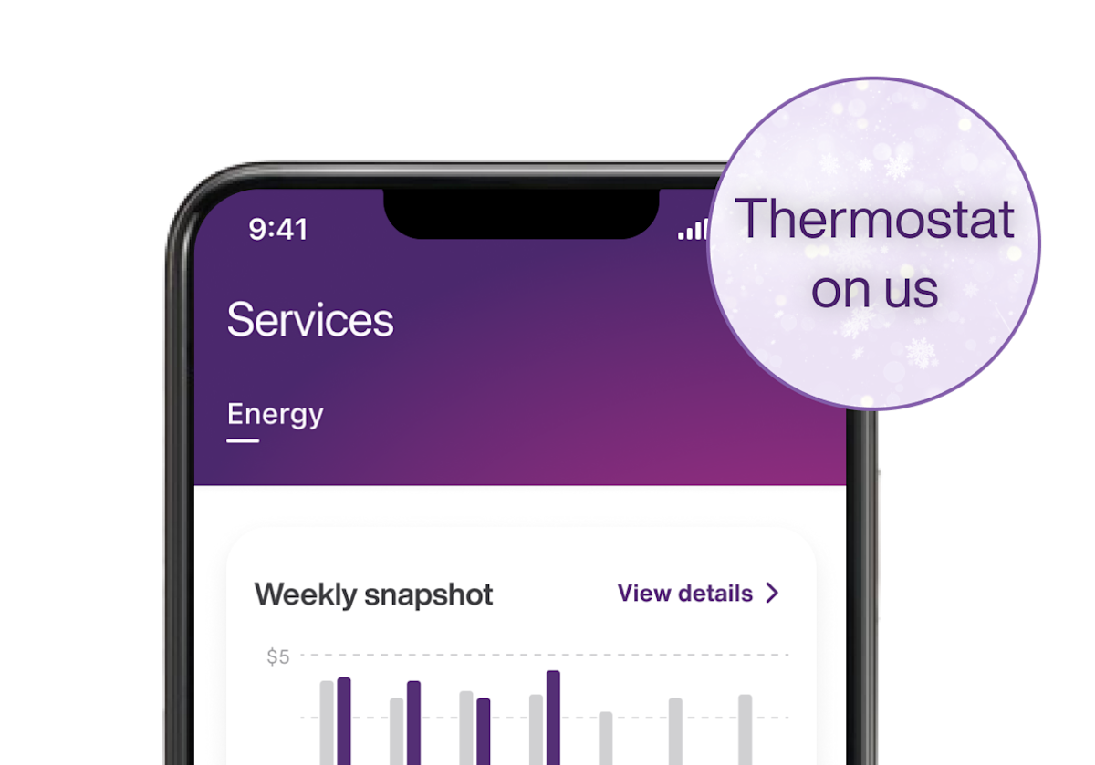 A smartphone displays the smart thermostats connected in your home through the app.