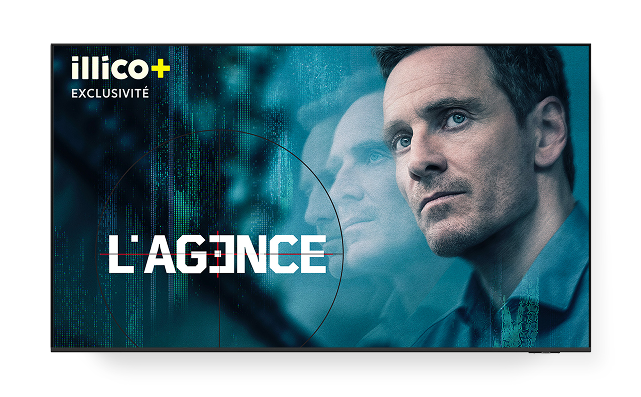 A promotional poster for 'L'AGENCE', from 'illico+ PRODUCTION ORIGINALE'.