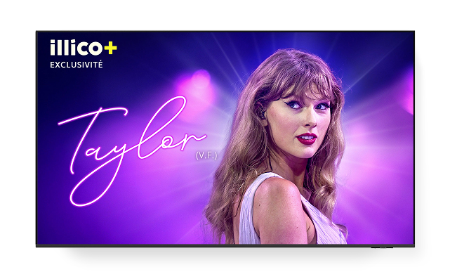 A promotional poster for 'Taylor V.F', from 'illico+ Exclusivité'.